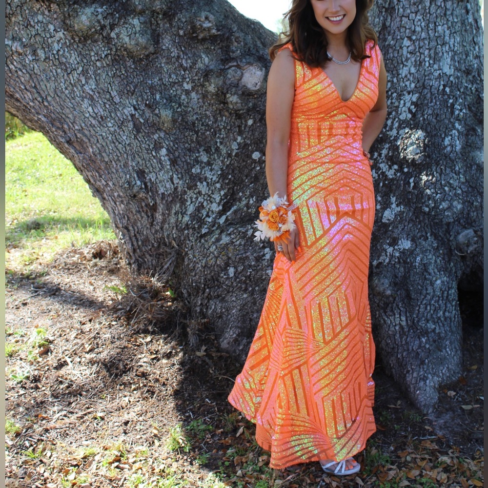 Beautiful Orange Prom Dress